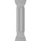 Ekena Millwork 8"W x 40"H End Newel Post with Panel, Peaked Capital & Base Trim (Installation kit included) NWL08X40EPP0B0 - alternate 1